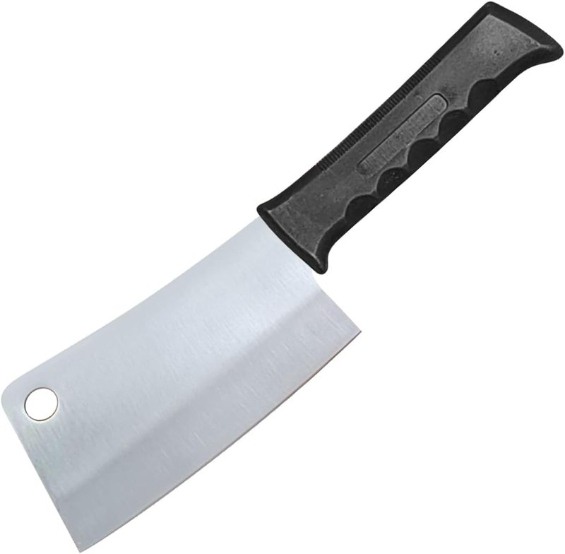Kitchen Master 6 Inch Stainless Steel Meat Cleaver (Black) | Heavy-Duty Chopping Knife - Image 1